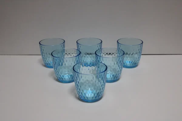 Pack De 6 Vasos De Cristal 29cl Color Azul