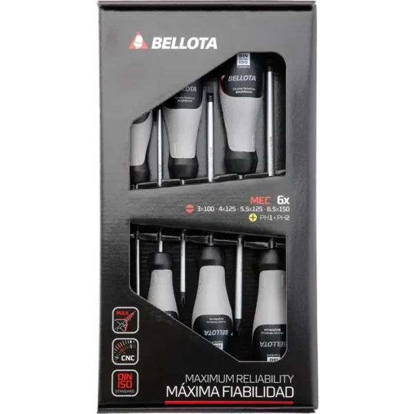 Juego destornilladores mecánico de 6 piezas para apretar y soltar tornillos